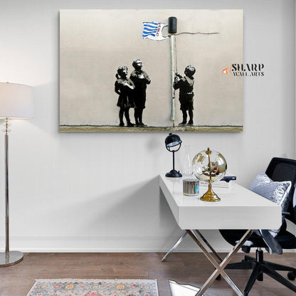 Banksy - Very Little Helps Wall Art Canvas - SharpWallArts