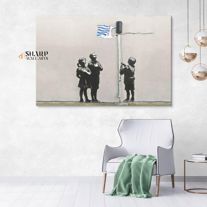 Banksy - Very Little Helps Wall Art Canvas - SharpWallArts