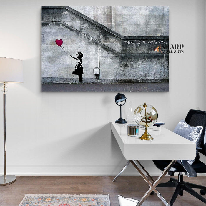 Banksy Balloon Girl Canvas - Banksy Graffiti Art - SharpWallArts