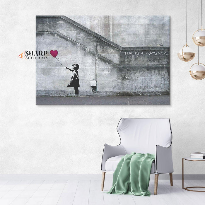 Banksy Balloon Girl Canvas - Banksy Graffiti Art - SharpWallArts