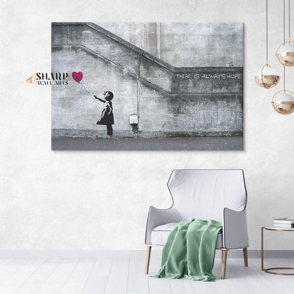 Banksy Balloon Girl Canvas - Banksy Graffiti Art - SharpWallArts