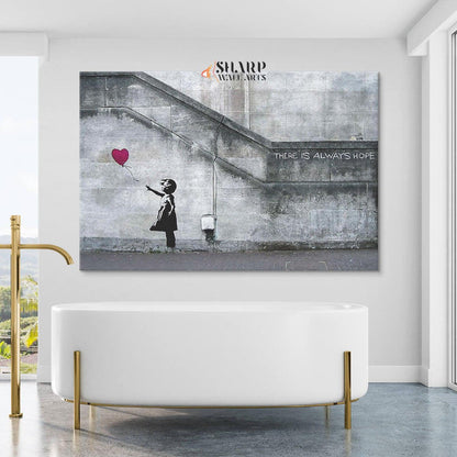 Banksy Balloon Girl Canvas - Banksy Graffiti Art - SharpWallArts