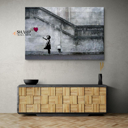 Banksy Balloon Girl Canvas - Banksy Graffiti Art - SharpWallArts