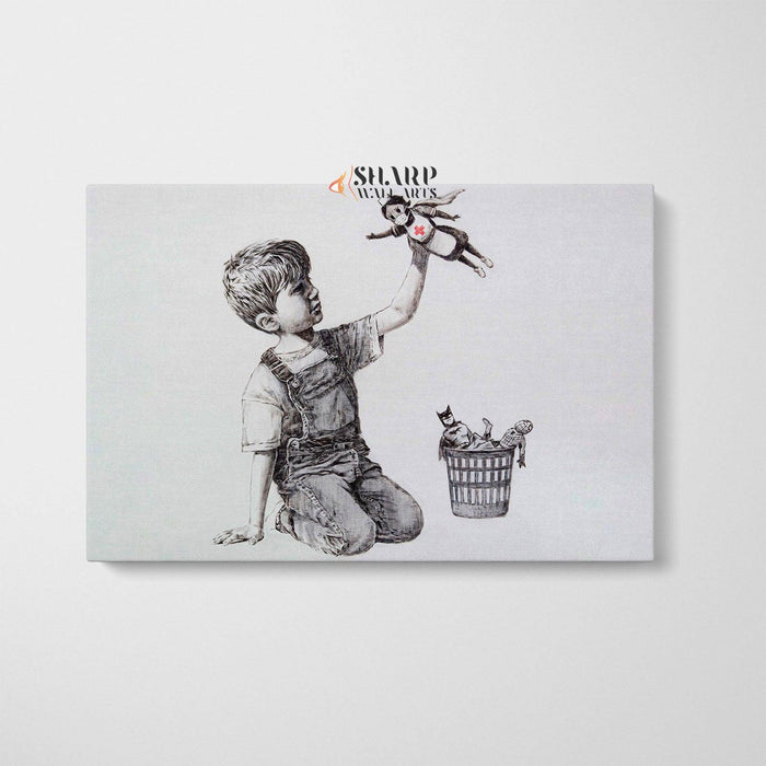 Banksy Game Changer - Nurse Superhero - SharpWallArts