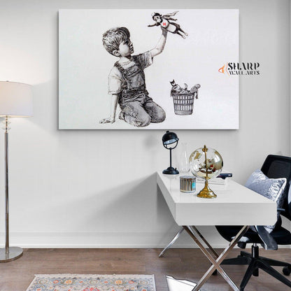 Banksy Game Changer - Nurse Superhero - SharpWallArts