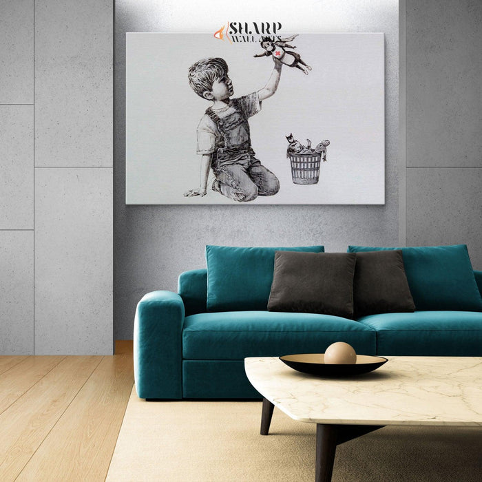 Banksy Game Changer - Nurse Superhero - SharpWallArts