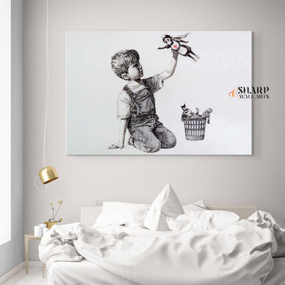 Banksy Game Changer - Nurse Superhero - SharpWallArts