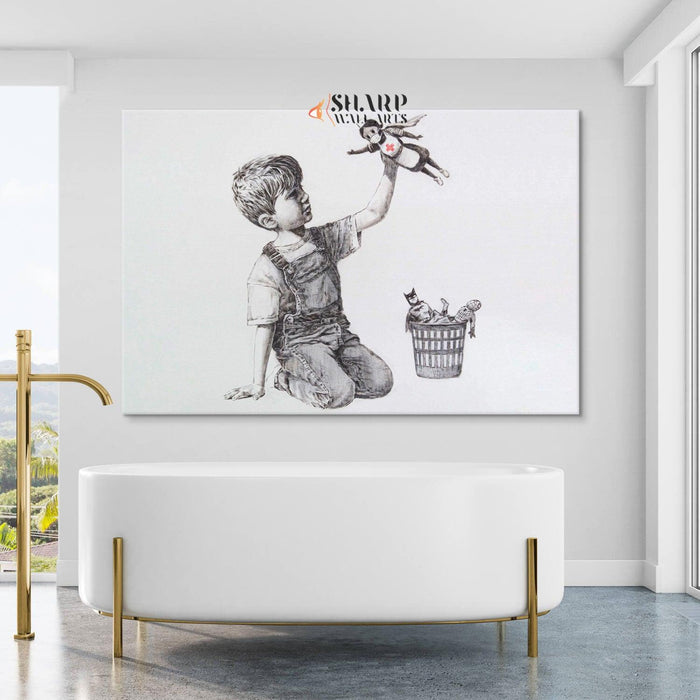 Banksy Game Changer - Nurse Superhero - SharpWallArts