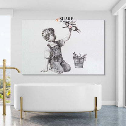 Banksy Game Changer - Nurse Superhero - SharpWallArts