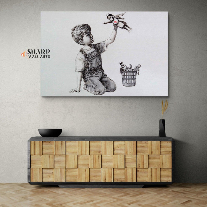 Banksy Game Changer - Nurse Superhero - SharpWallArts