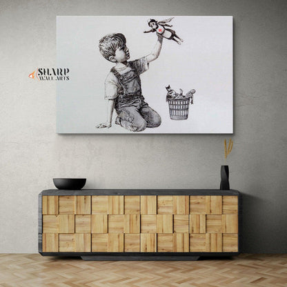 Banksy Game Changer - Nurse Superhero - SharpWallArts