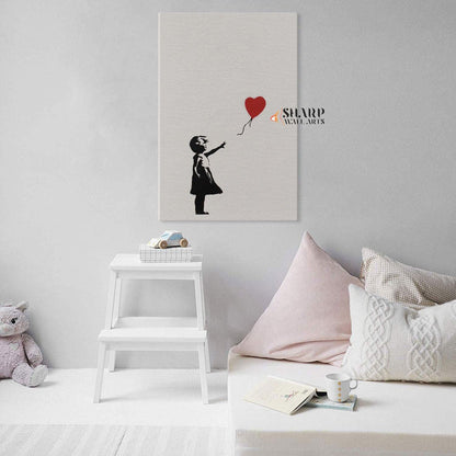 Banksy Girl with Balloon Canvas Wall Art - SharpWallArts