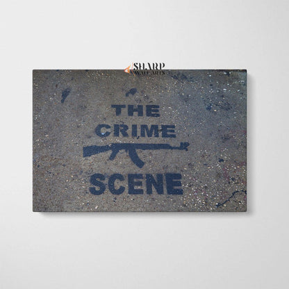 Banksy Wall Art - The Crime Scene - SharpWallArts