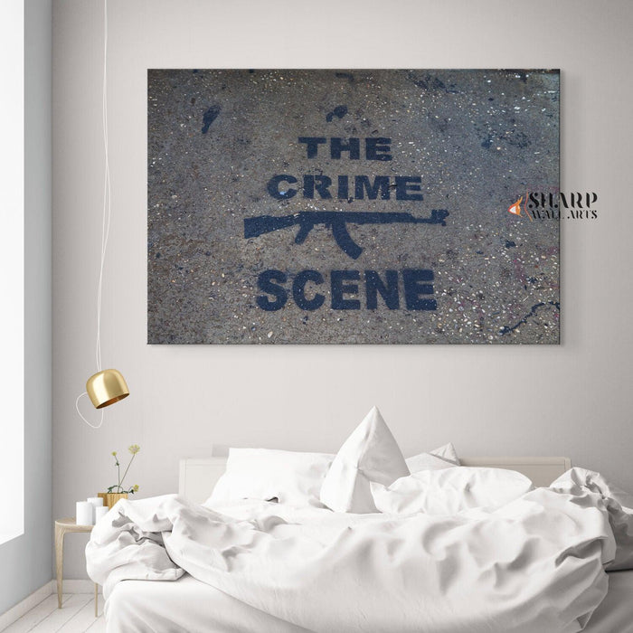 Banksy Wall Art - The Crime Scene - SharpWallArts