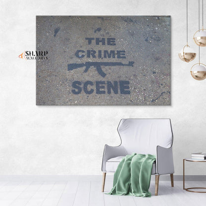 Banksy Wall Art - The Crime Scene - SharpWallArts