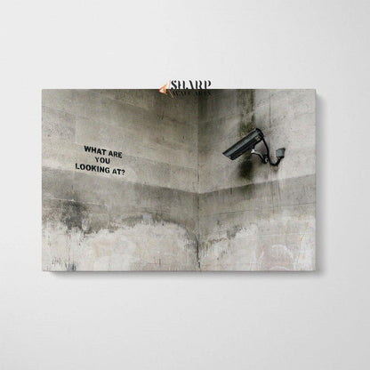 Banksy Wall Art - What Are You Looking At - SharpWallArts
