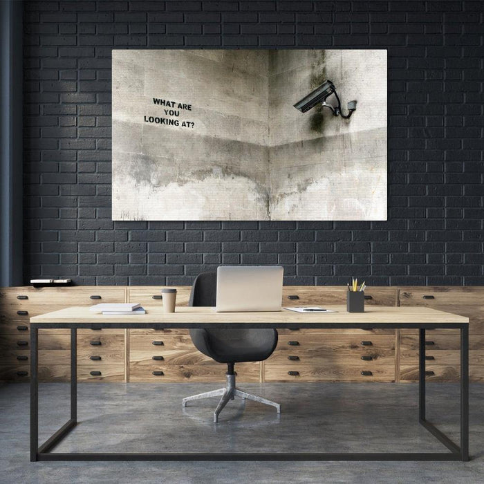 Banksy Wall Art - What Are You Looking At - SharpWallArts