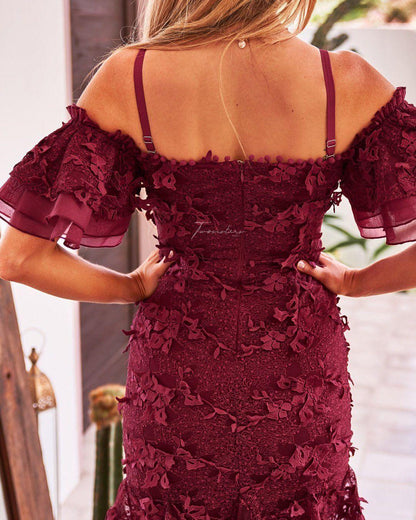 Beatrice Dress - Red - SHOPJAUS - JAUS