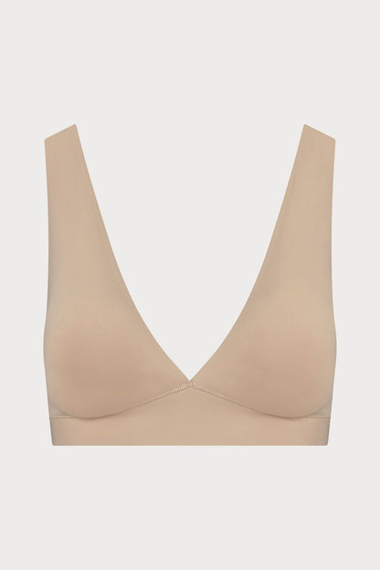 Beige Deep Plunge Bra