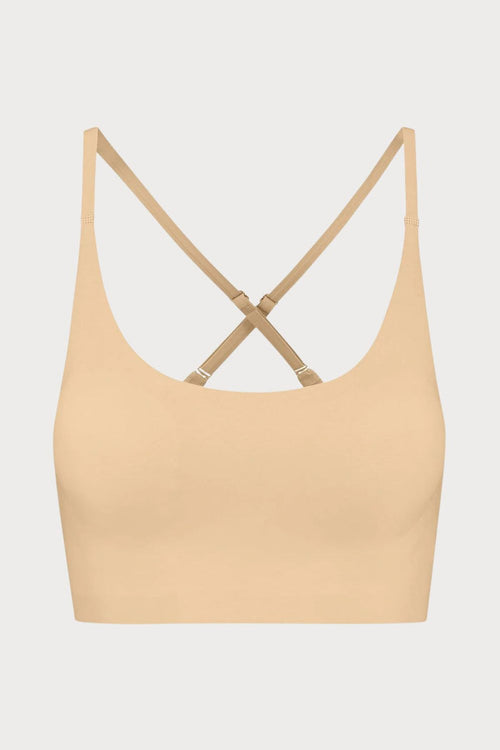 Beige Round Neck Bra