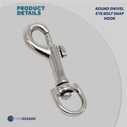Bimini Top Swivel-Eye Bolt Snap, Zinc Alloy, 4-Pack