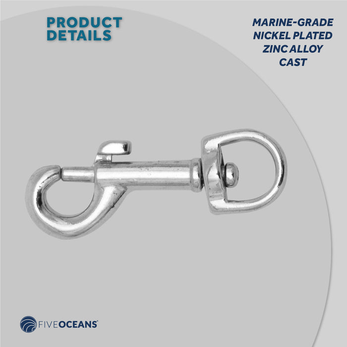 Bimini Top Swivel-Eye Bolt Snap, Zinc Alloy, 4-Pack