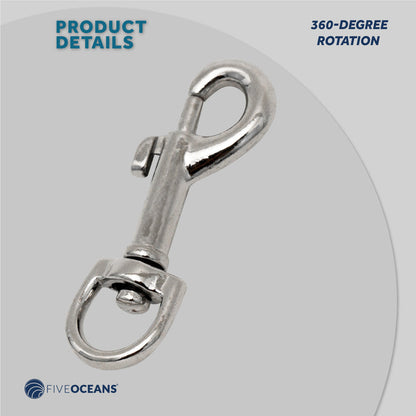 Bimini Top Swivel-Eye Bolt Snap, Zinc Alloy, 4-Pack