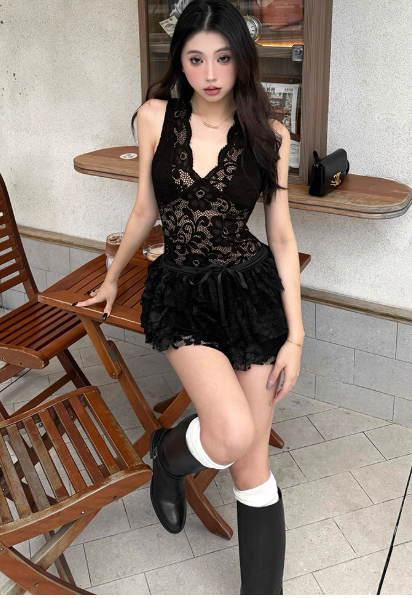 Black Homecoming Dresses Halter Neck Lace Women's Short Dresses Sexy Birthday Dresses