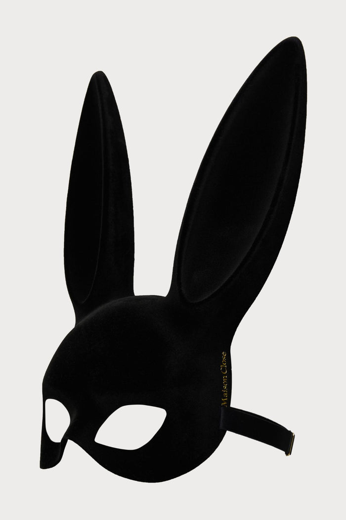 Maison Close Black Velvet Bunny Mask with Tail - Naughty Knickers