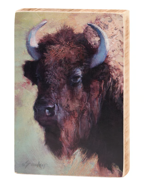 Block Sign Bison