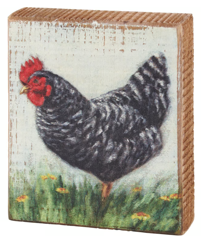 Block Sign Plymouth Rock Chicken