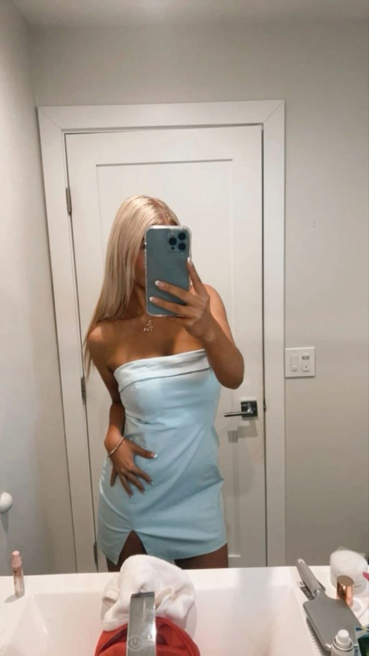 Blue Sheath Homecoming Dress Short Prom Dress