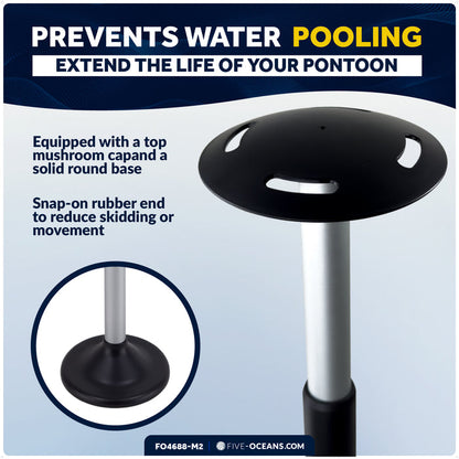 Boat Cover Support Poles, Adjustable 31"- 59", 2-Pack - FO4688-M2 - Five Oceans