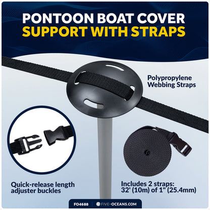 Boat Cover Support Poles, Adjustable 31"- 59" - FO4688 - Five Oceans