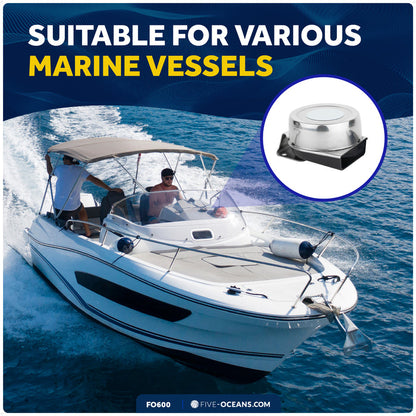 Boat Horn, 120 dB, Stainless Steel Cover, 12V - FO600 - Five Oceans