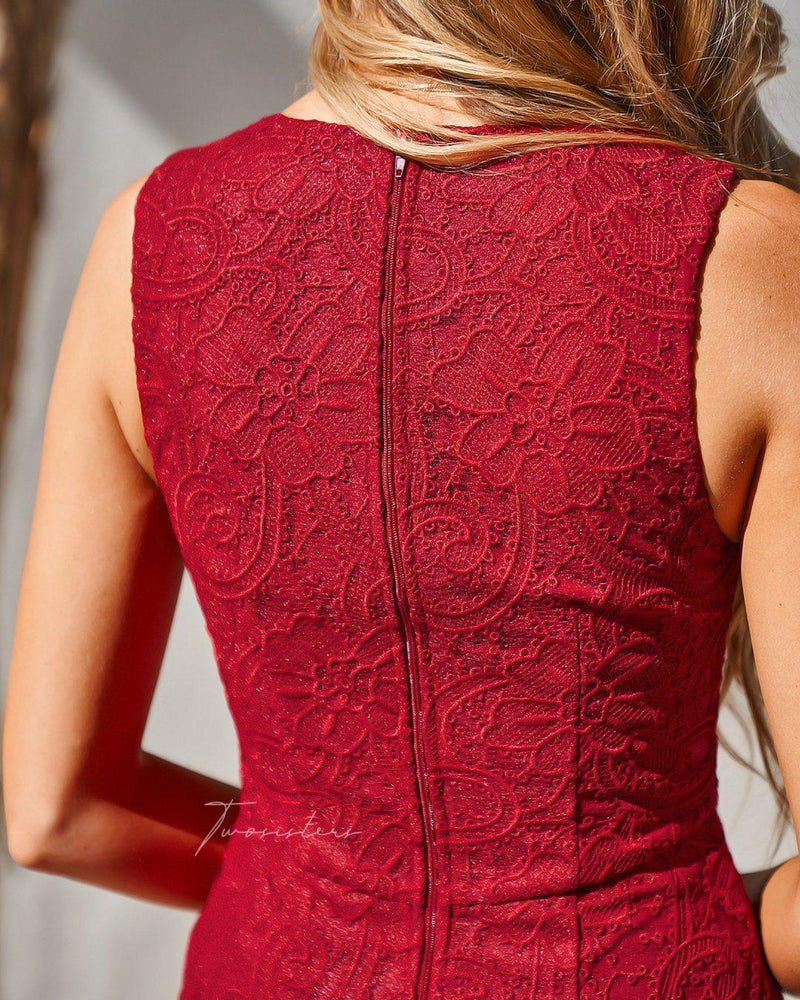 Bridget Dress - Red - SHOPJAUS - JAUS
