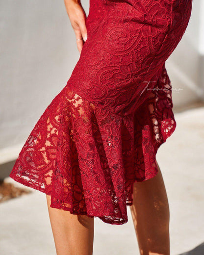 Bridget Dress - Red - SHOPJAUS - JAUS
