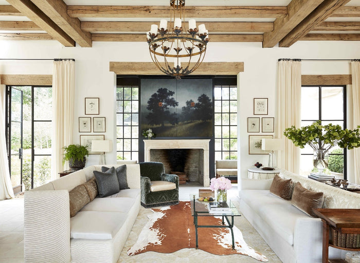 Brown and White Regular Cowhide Rug #B8006