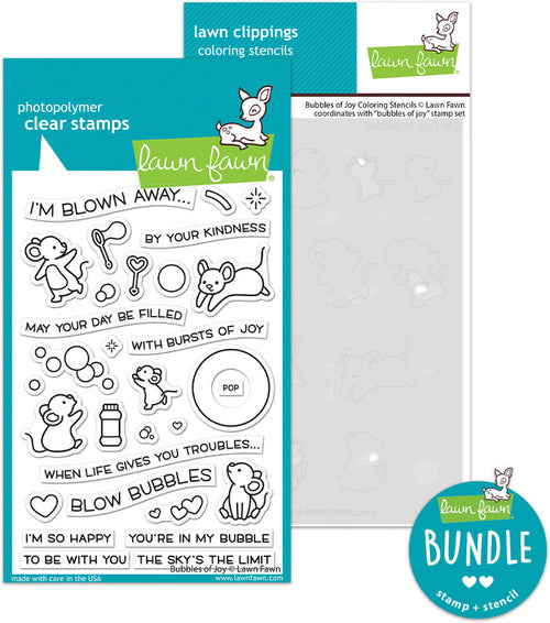 bubbles of joy (stamp+coloring stencil bundle)