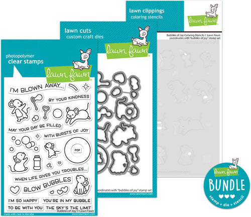bubbles of joy (stamp+die+coloring stencil bundle)