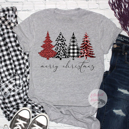 Buffalo Plaid Merry Christmas Tshirt