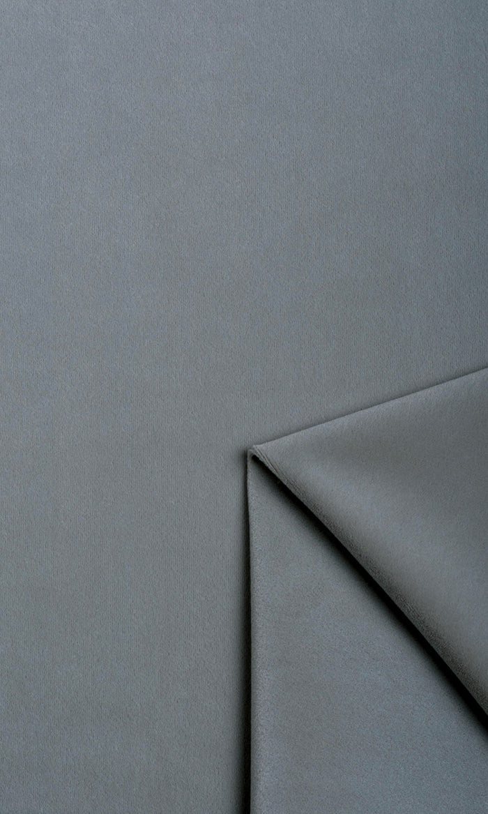 Velvet Curtain Panels for Living, Bedroom, Kitchen, Bathroom (Gray)