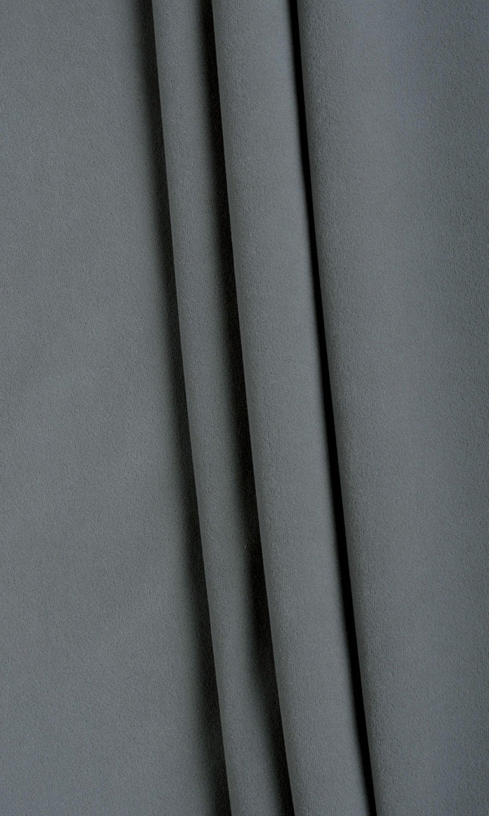 Velvet Pinch Pleat, Rod Pocket, Eyelet Curtains (Gray)