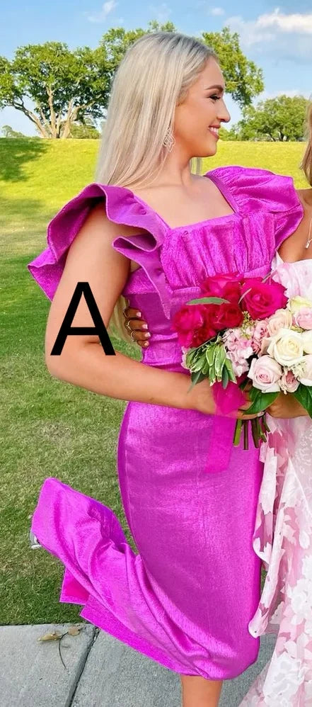 Charming Pink Floral Mermaid Prom Dresses Senior Girls Pretty Party Dress,AST2307