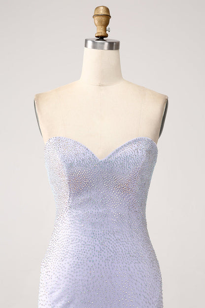 Charming Strapless Pearl Backless Slimming Tulle Prom Dress