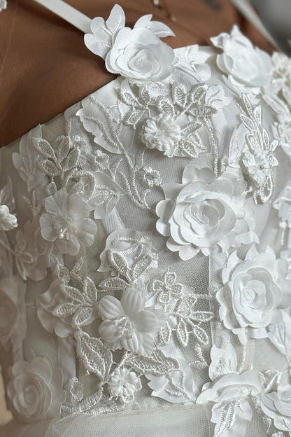 Charmingtti Strap Sleeveless Flower Prom Dress With Appliques
