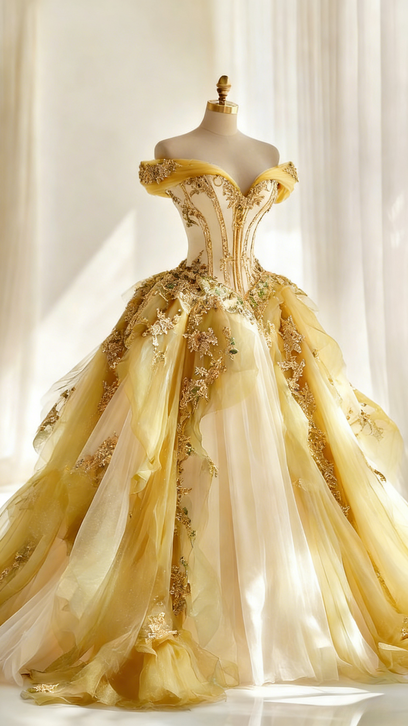 Chic Green Long Prom Dresses Appliques Tulle Off-shoulder A-Line Evening Dresses