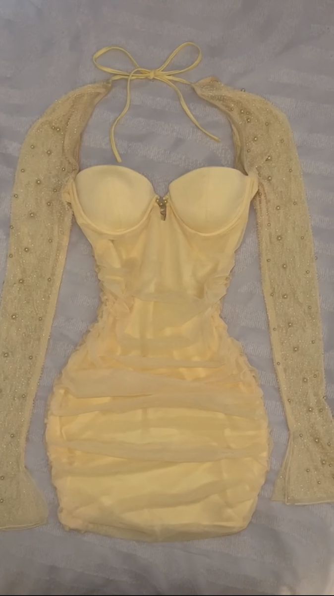 Chic Sweetheart Neck Bodycon Homecoming Dresses Tulle Long Sleeve Short Prom Dresses Yellow Birthday Dresses