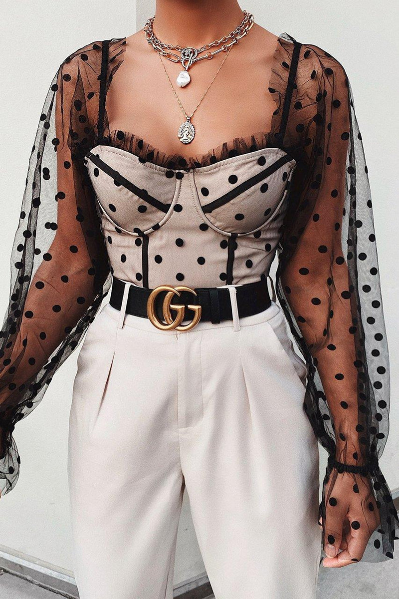 Chloe Top - Black Spot - SHOPJAUS - JAUS