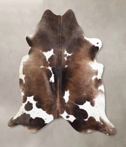Chocolate and White Cowhide Rug #A33049